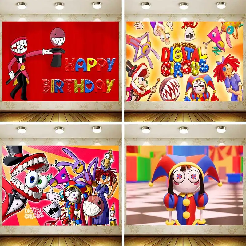 circus troup Background  Birthday Party Supplies Decoration Customize Backdrop Baby Shower Banner Kid Faovr Room