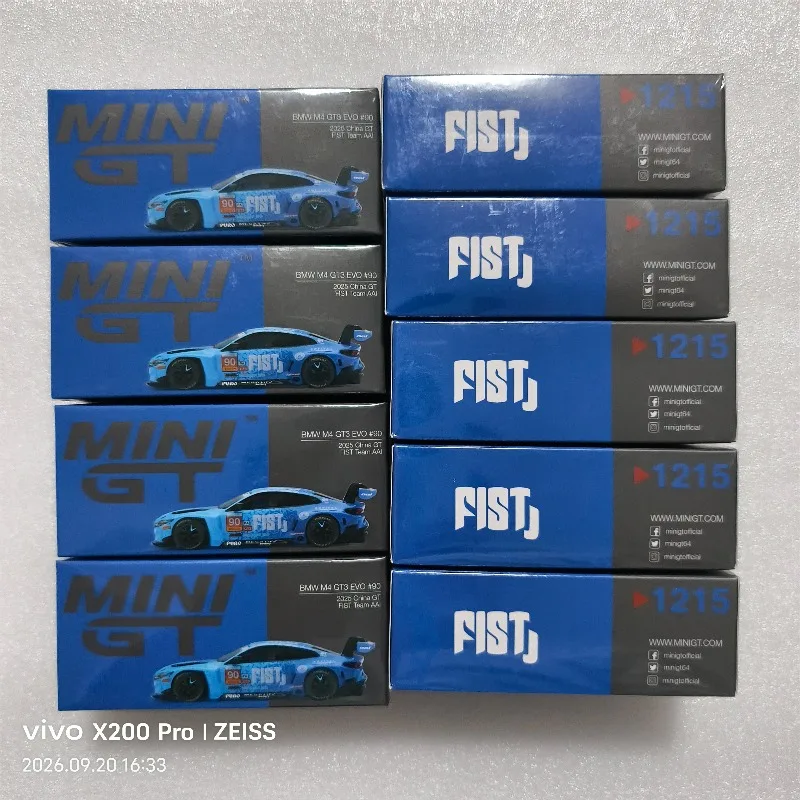 MINIGT 1:64 BMW M4 GT3 #90 FISTJ Livery Die‑cast Alloy Collectible Car Model, Highly Detailed Static Hobby Display Vehicle Model