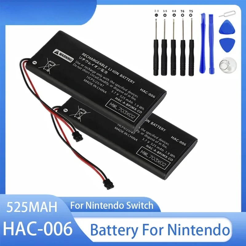 Batteria HAC-006 Batteria ricaricabile da 525 mAh per Nintendo HAC-015 HAC-016 HAC-A-JCL-C0 HAC-A-JCR-C0 Switch NS Joycon Controller