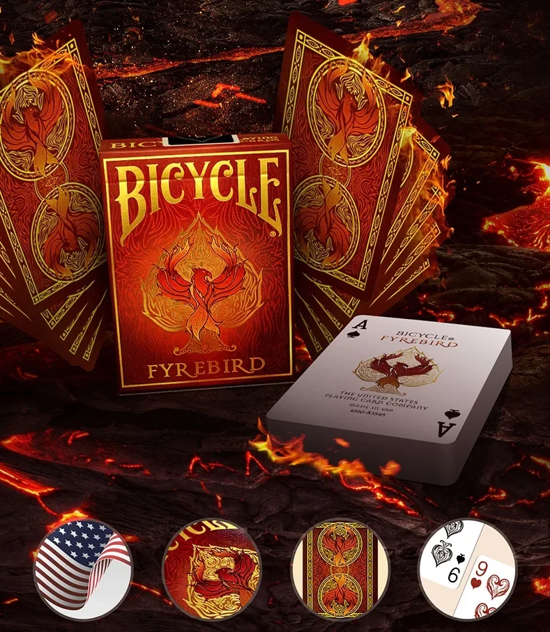 Bicycle Fyrebird Playing Cards USPCC Fire Bird Deck Collectible Poker Entertainment