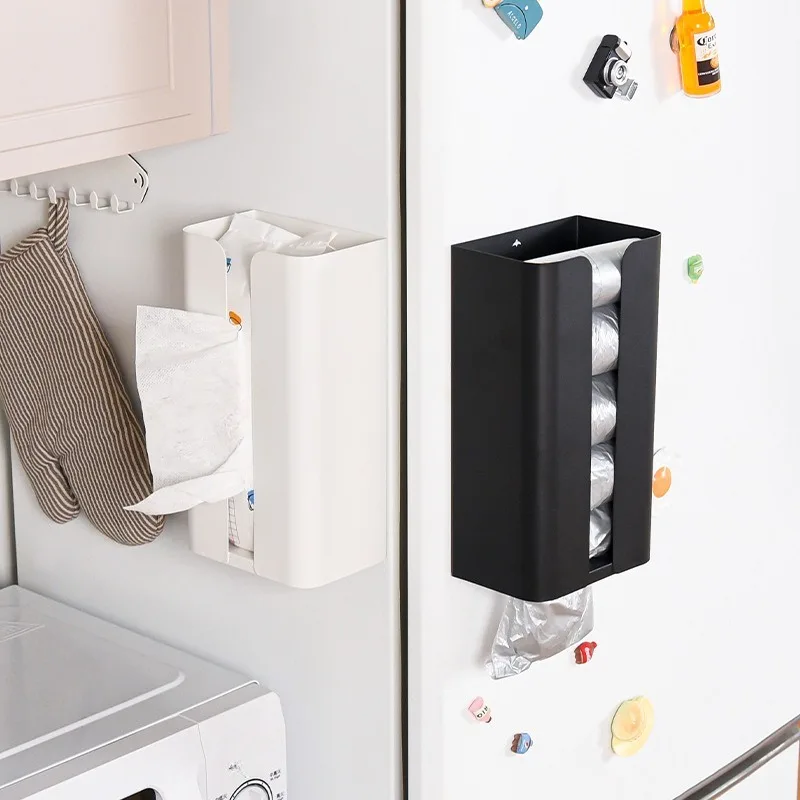 2025 Refrigerator Magnetic Paper Box Bathroom Face Towel Box Kitchen Multi-functional Household Magnetic Tissue Box