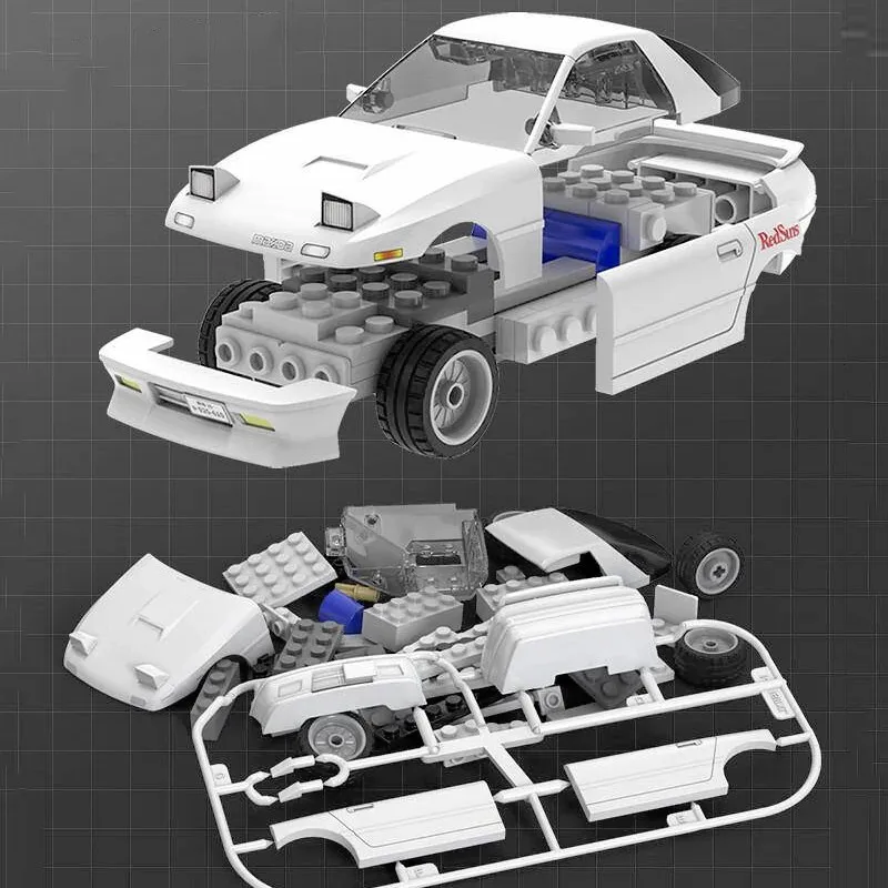 

Начальный D Технический MOC RX-7 FD35 Block Car, японский фильм 1, фигурка, модель гоночного автомобиля, строительные блоки, кирпичные игрушки, подарок для детей