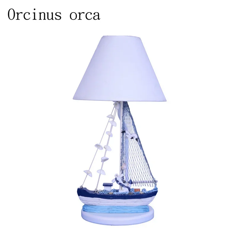 

Creative children's room table lamp personality Mediterranean LED cartoon lamp bedroom bedside lamp free shipping