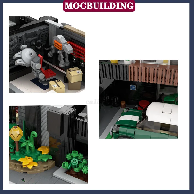 Moc City Building Villa Model Bouwsteen Assemblage DIY Huis Auto Collectie Speelgoed Geschenken