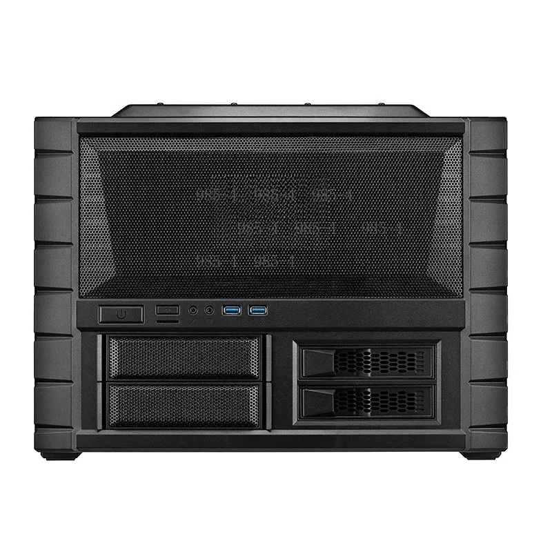 Horizontal Layout ATX Motherboard Chassis，Dual Fan Gaming Computer Case
