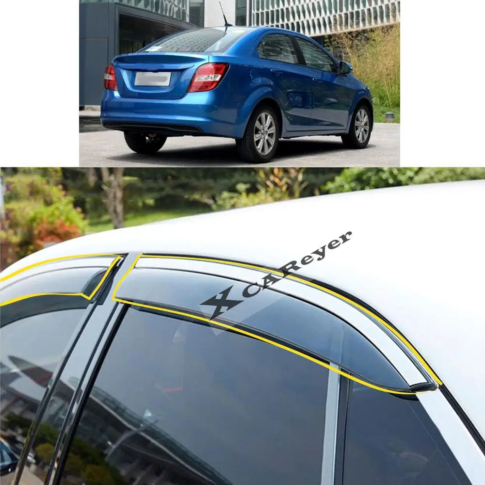 

For CHEVROLET AVEO Sedan 2011 2012 2013 2014 2015 Car Sticker Plastic Window Glass Wind Visor Rain/Sun Guard Vent Parts