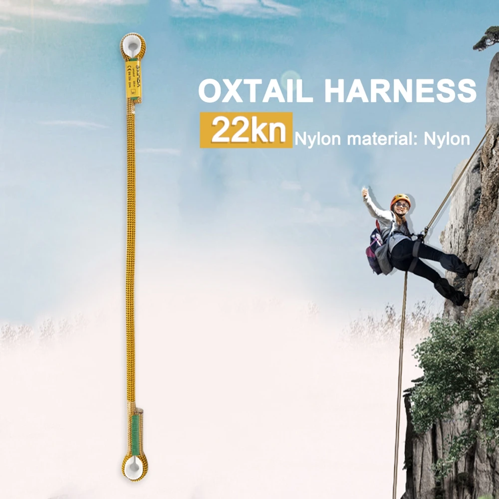 สายบันจี้จั๊มป์ขนาด60/100ซม. เชือกกลางแจ้งเชือกสำหรับทำงานระดับความสูงกันตกเชือกนิรภัย10.5มม. เพิ่มความเร็วในการปีนเขาการป้องกันชีวิต