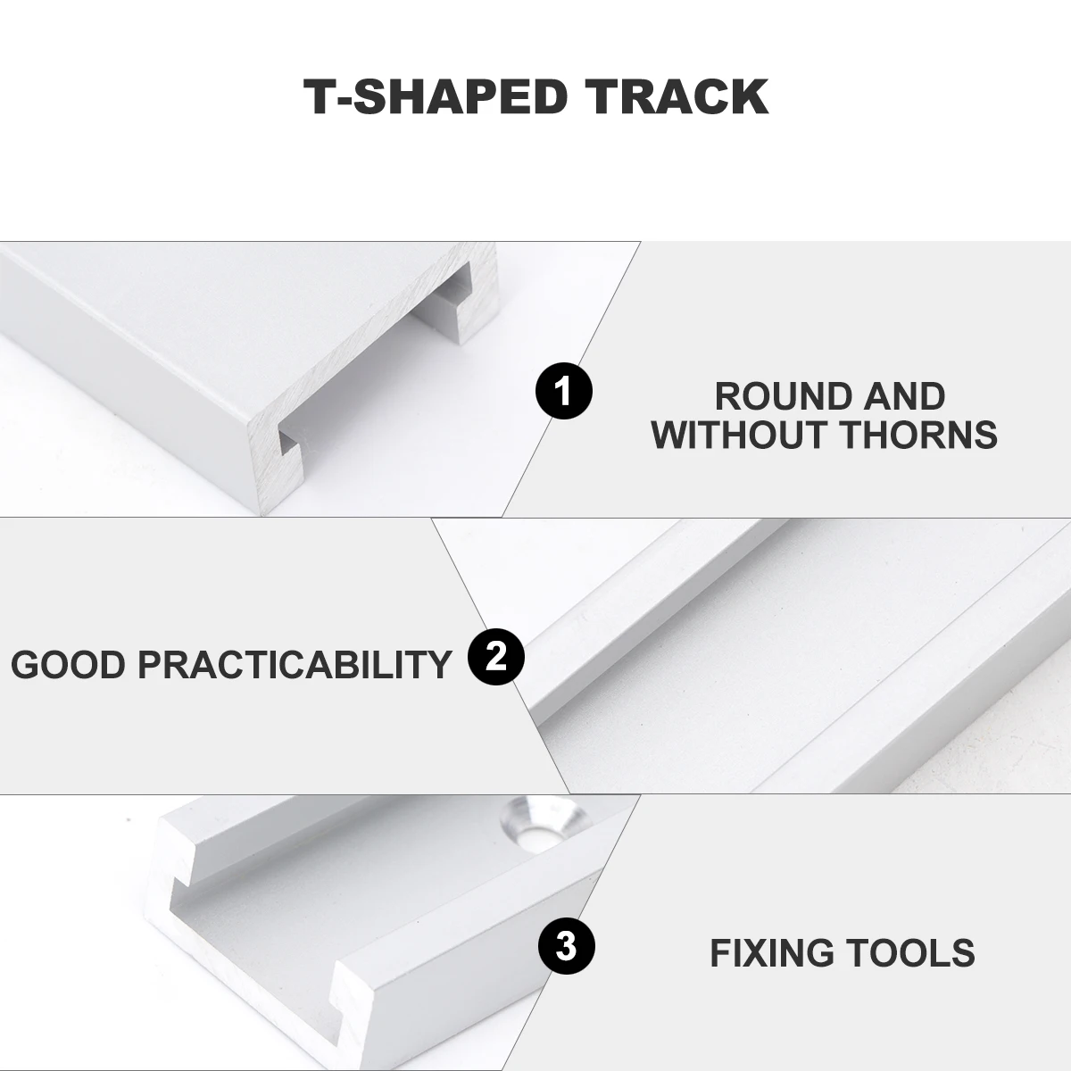 

T-track Fixture Useful Clip Slot T-shaped Groove Diagonal Bar Practical Fixing Holder Tool for Clamp