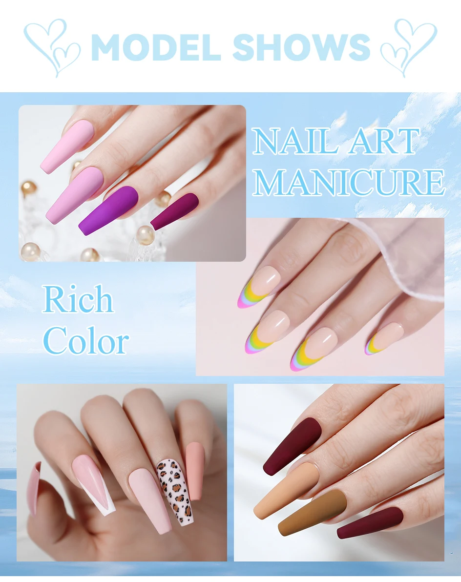 Clou Beaute 10-teiliges Buntes Gel-Nagellack-Set Nude Rot Rosa Braun Farbiger Gel-Lack Semi-Permanente Nagelkunst Vernis Maniküre-Sets – Detail 23