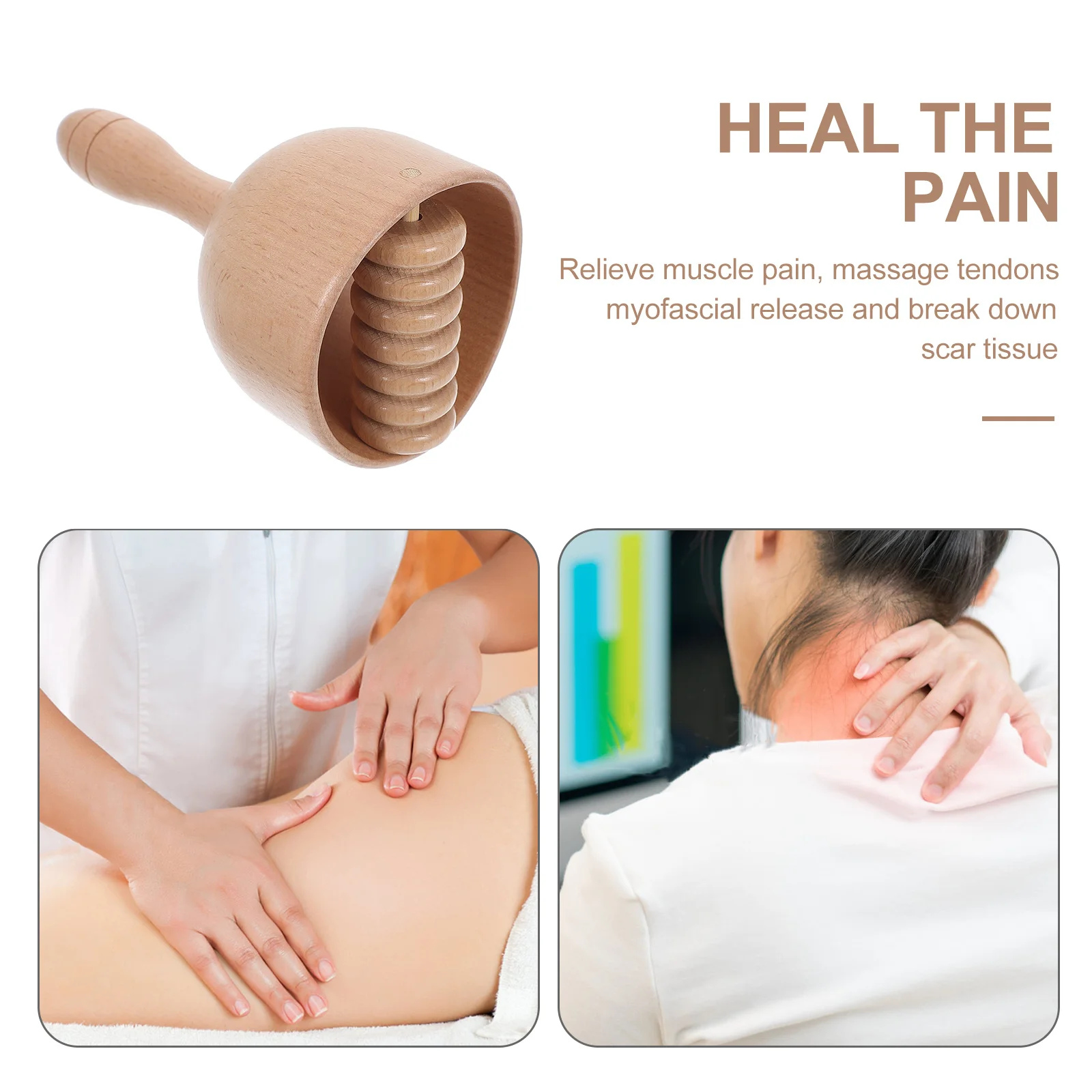 

Wood Teeth Type Wooden Body Massager Rolling Back Belly Massage Stick Muscle Fatigue Relief Manual Scraping Rod Health Therapy