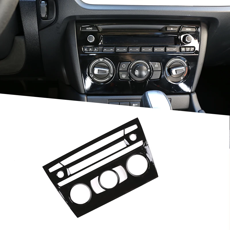 

Car Center Console Air Conditioning Volume Decoration Frame Trim For BMW X1 E84 2011-2015 Glossy Black Accessories 1 Pcs