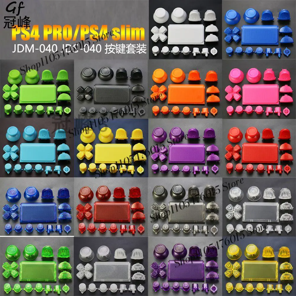 Buttons Kit For PS4 Pro Slim Controller JDM-050 JDM-055 Dpad ABXY L1 R1 L2 R2 Touchpad Thumbsticks
