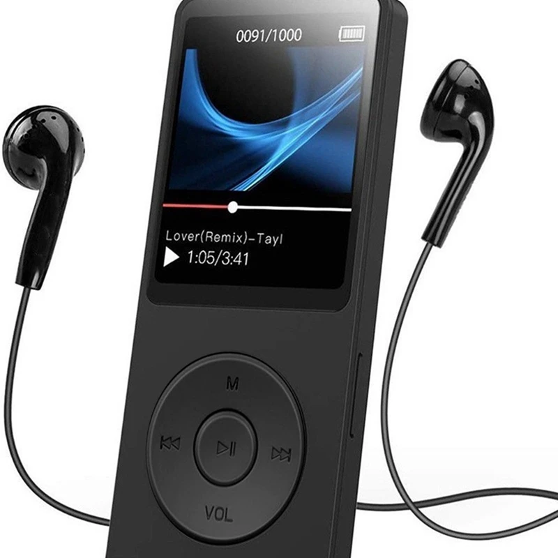 AU67-MP4 MP3 Bluetooth Player Mini Walkman Estudante Tela de 1,8 polegadas 64G Plug Card Reprodutor de música esportiva