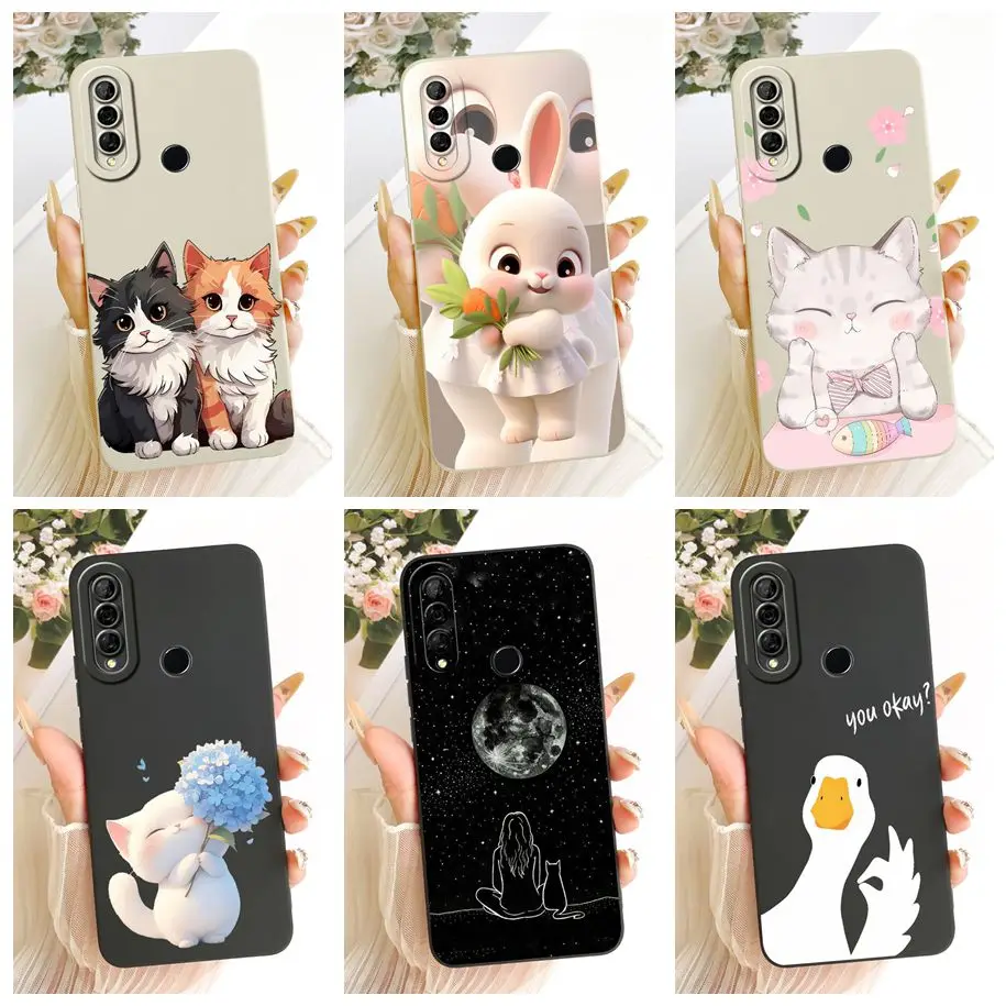 Чехол для телефона Honor 10 Lite HRY-LX1 HRY-LX2, мягкий силиконовый бампер с милым котом, уткой и кроликом для Honor 10i 20i 20e 20 Lite Funda
