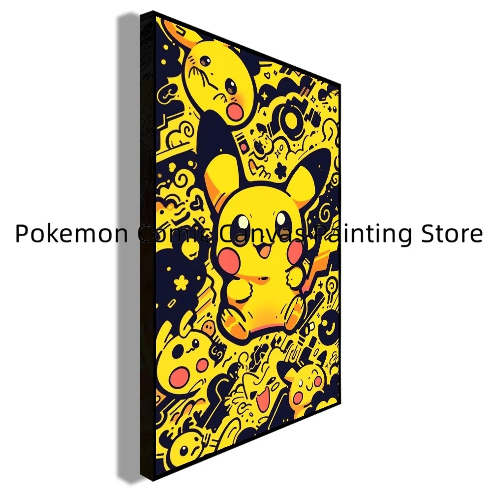 Pegatinas y pósteres de Pokémon de Anime japonés, accesorios de decoración del hogar, lienzo de pared, regalo para niños