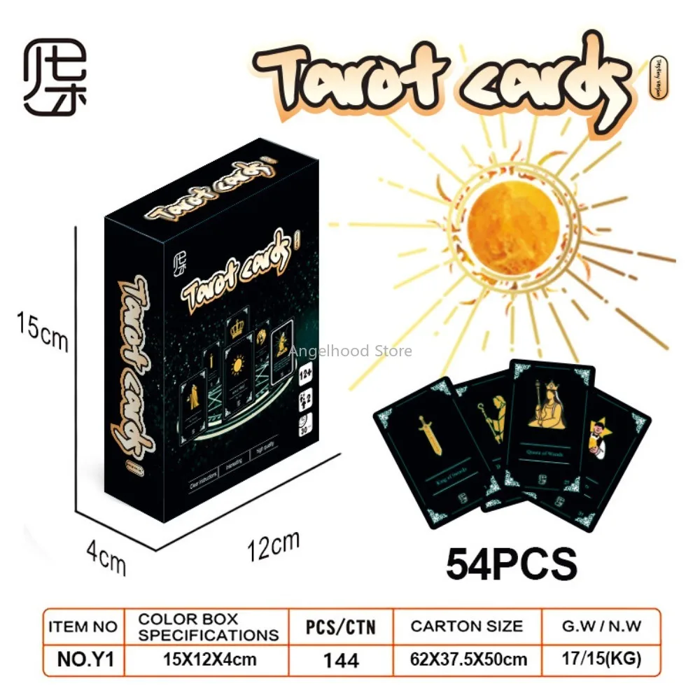 

54pcs Cards Tarot Cards for Beginners and Professionals Board Game Modern Lines of The Traditional Spirit Tarot Cards