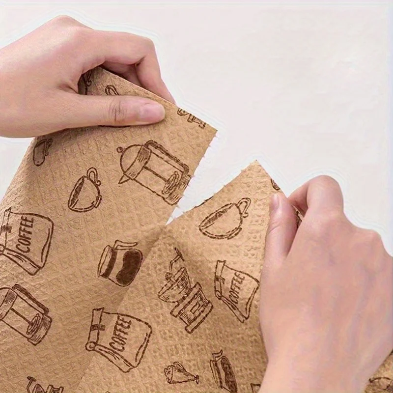 Disposable Tearable Kitchen Towel Roll Antibacterial Super Absorbent Microfiber Cleaning Cloth for Dishwashing Car Washing