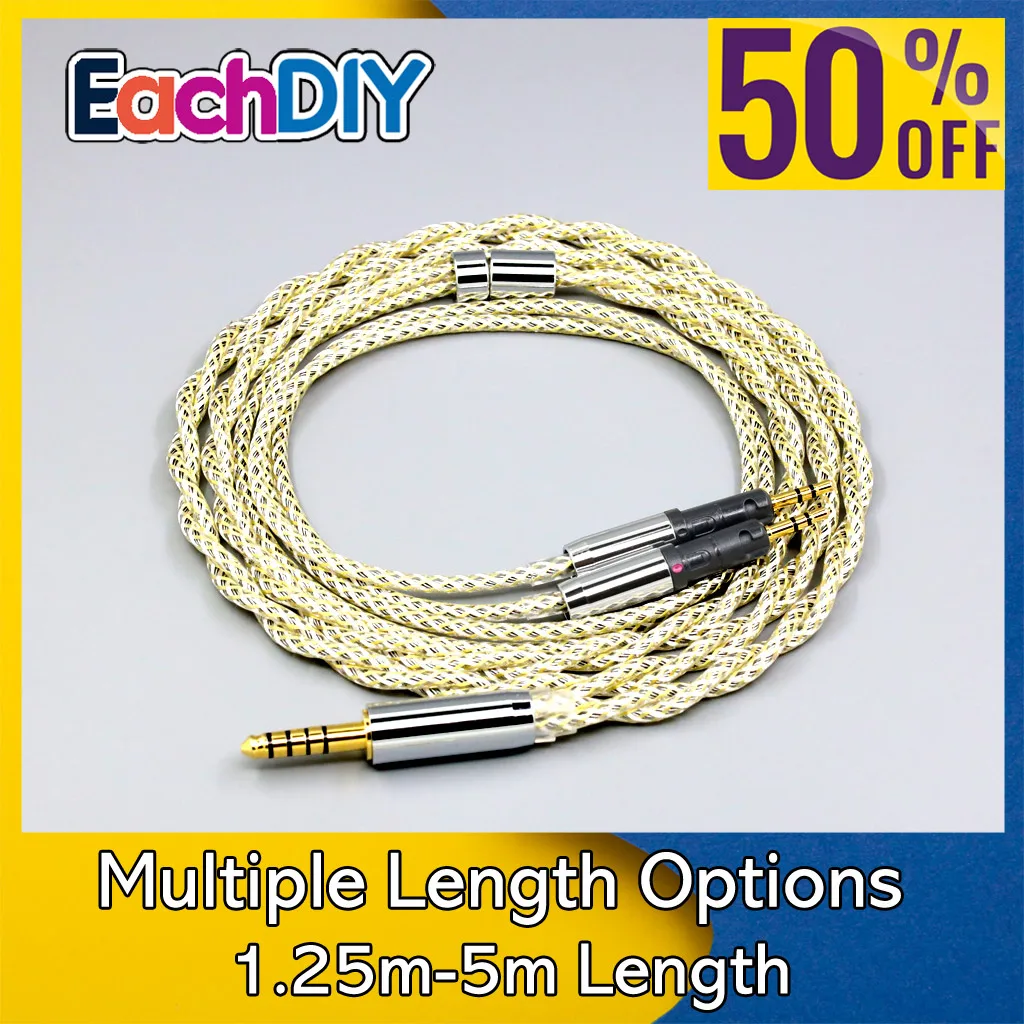 TypeS 23AWG Litz Shielding Silver OCC Earphone Cable For Audio-Technica ATH-R70X ATH-R70XA headphone LN008922