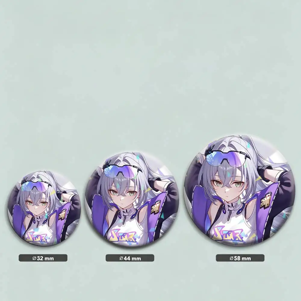 H-Honkai Star Rail S-Silver Wolf  32/44/58mm Handmade Pins Round Brooch Badge Backpacks Clothes Jewelry Gifts view 4