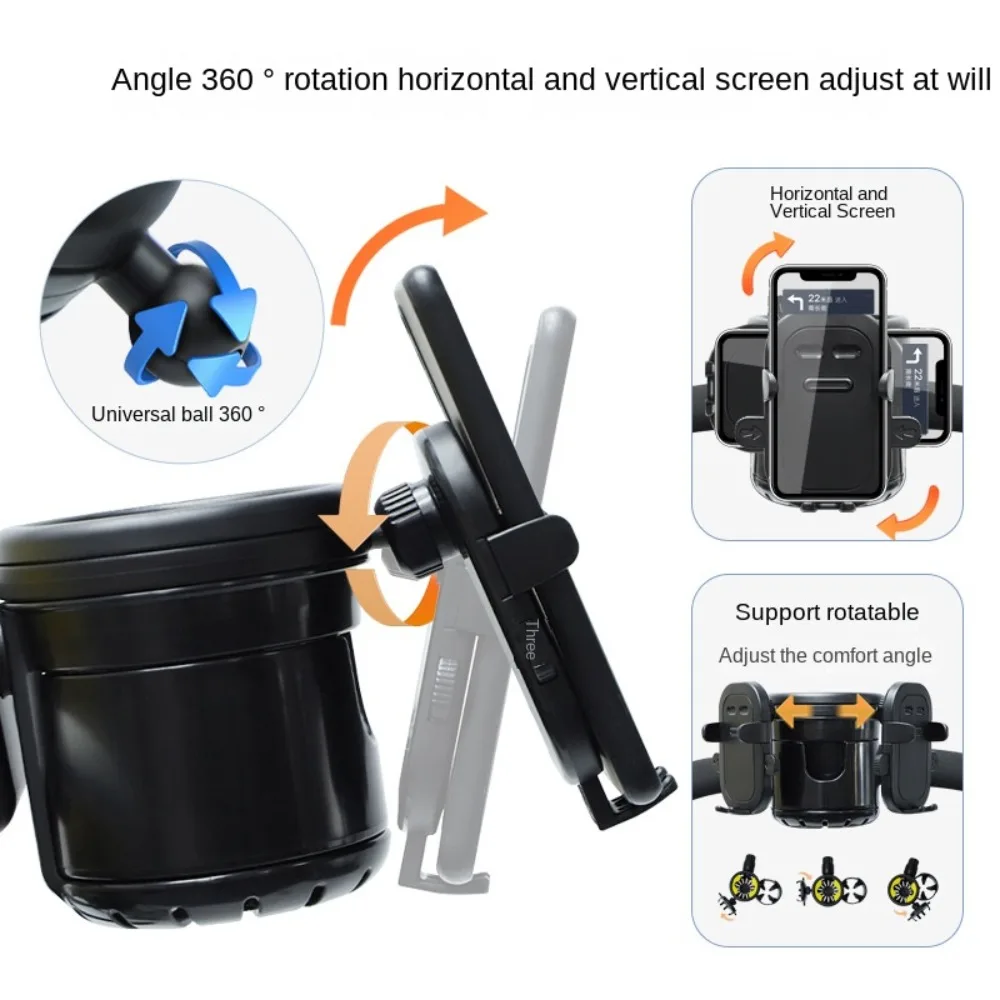 

Cup Holder Portable Dual Feeding Bottle Mobile Phone Holder Baby Stroller Accessories Buggy Bottle Holder Stroller Cup Holder