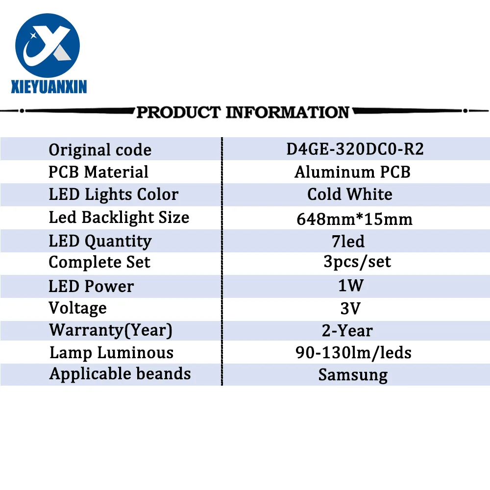 แถบไฟเรืองแสงทีวี LED 3ชิ้นสำหรับ SAMSUNG_2014SVS32HD_3228 UE32H4500AK UE32H4000AK UE32H4100AK UE32J4100AK BN96-30442 UE32J4000AK