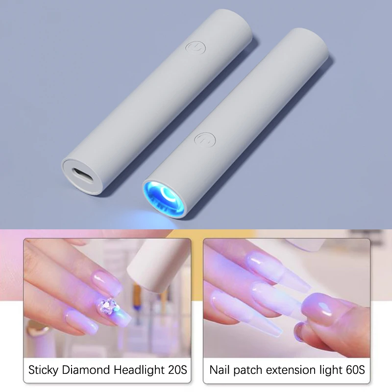 Lampe Sèche-Ongles UV 3W, Outil de Manucure, vaccage Rapide, Machine de Photothérapie, Rechargeable, Équipement de Salon