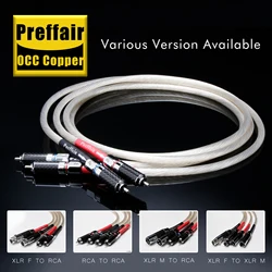 Preffair X402 5N OCC Silver Plated RCA/XLR Interconnect/Balanced Audio Cable for DAC/AMP/Subwoofer