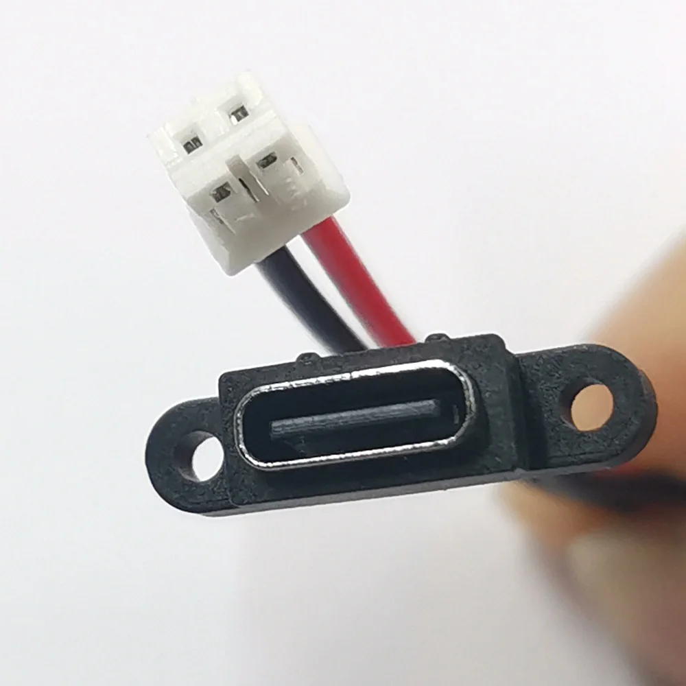 1-10ชิ้น USB Type C ขั้วต่อกันน้ำเชื่อมสายปลั๊กตัวเมียกระแสสูงชาร์จเร็ว Type-C เชื่อมต่ออินเตอร์เฟซพอร์ต