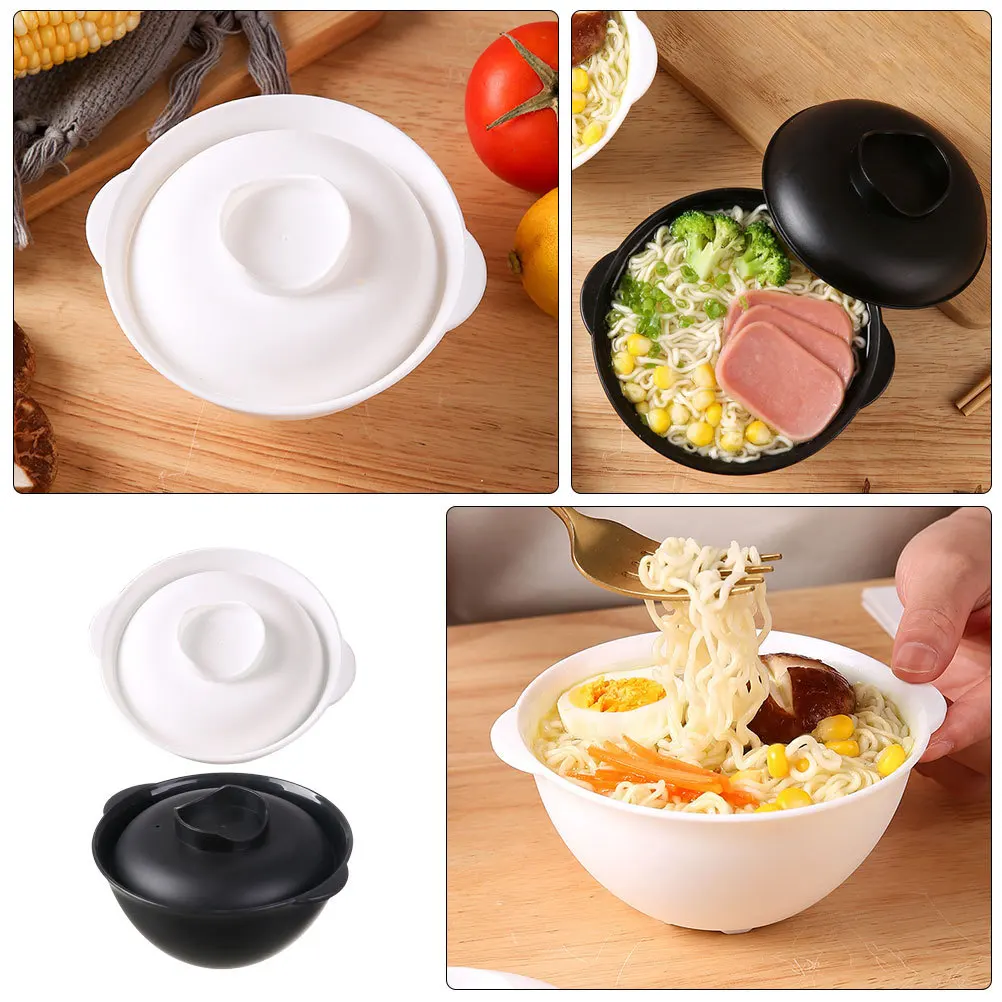 2 قطعة وعاء 10.6 بوصة الميكروويف آمنة المعكرونة حاوية حساء قابلة لإعادة الاستخدام وعاء تقديم الطعام لمطعم المنزل
