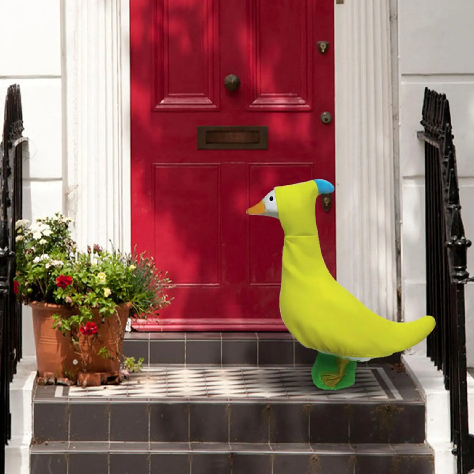 تمثال أوزة الشرفة، زينة ديكور موسمية لعيد الميلاد في الخريف #4