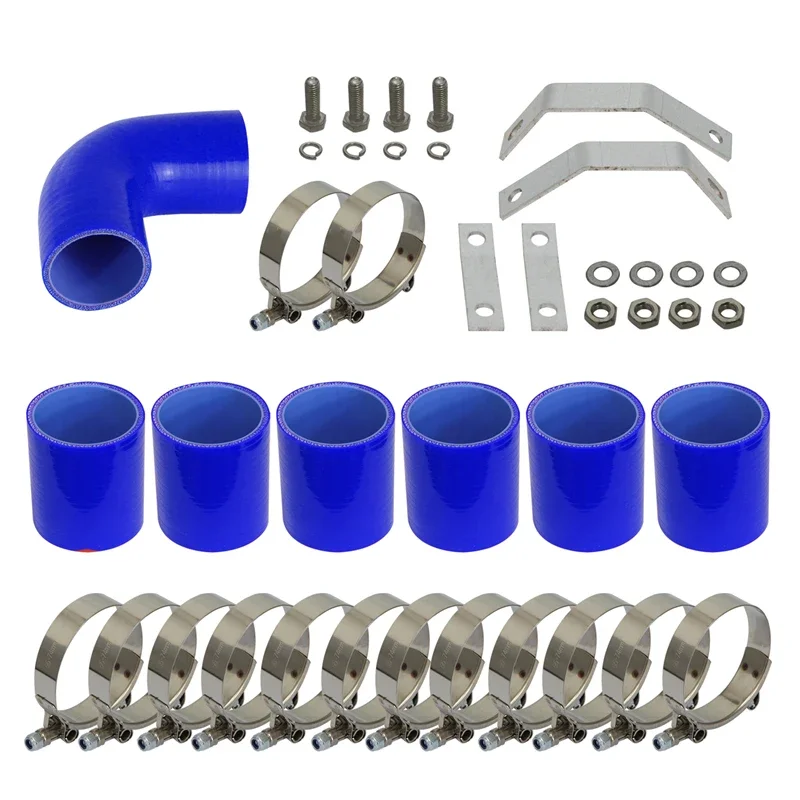 Intercooler Piping Kit Fit For Toyota Starlet E82 90-95 EP91 96-99 1.3L Engine Black/Blue/Red view 3