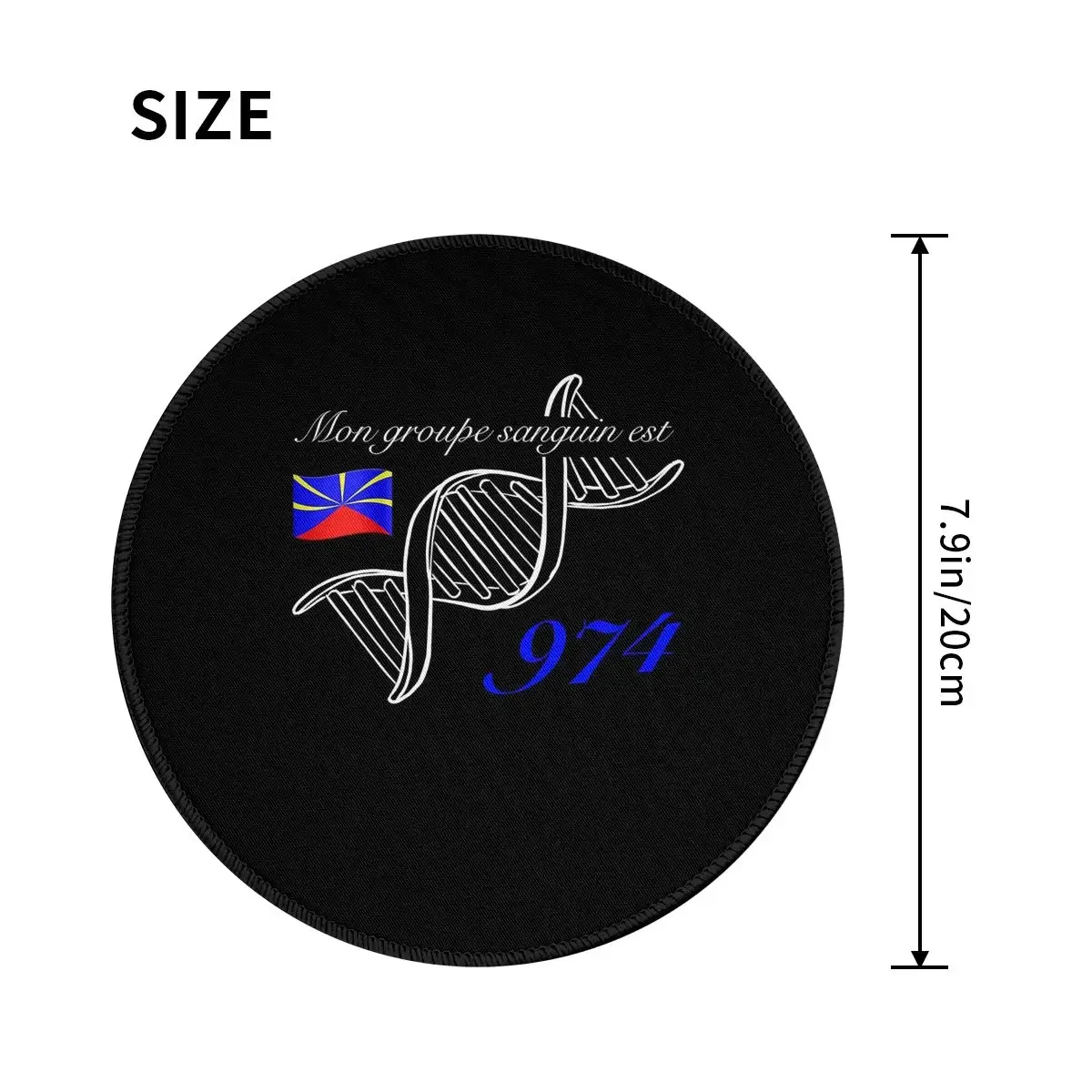Reunion Island Flag Round Mouse Pad Computer Keyboard Mouse Mat Gamer PC Desk Mat Office Table Mats