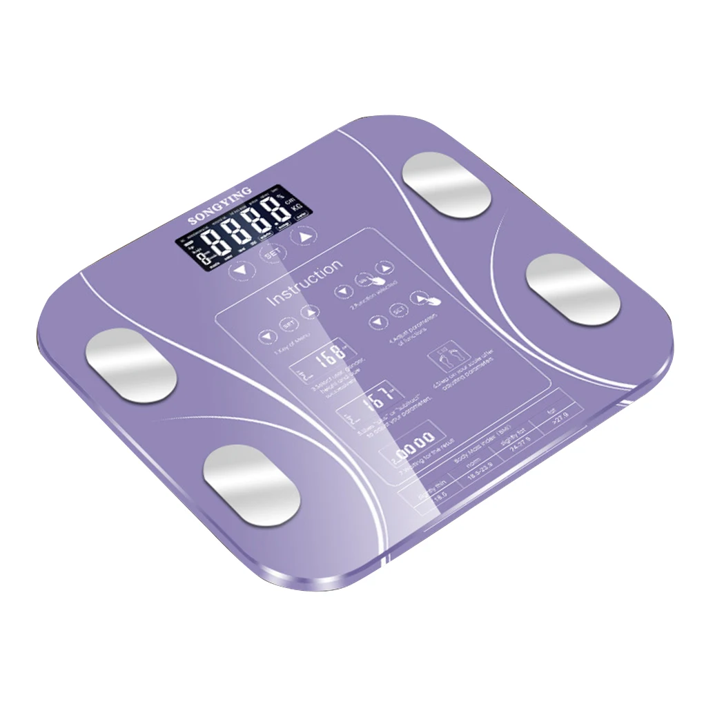 Body Fat BMI Scale Digital Human Weight Scales Floor LCD Display Body Index Electronic Smart Weighing Scales