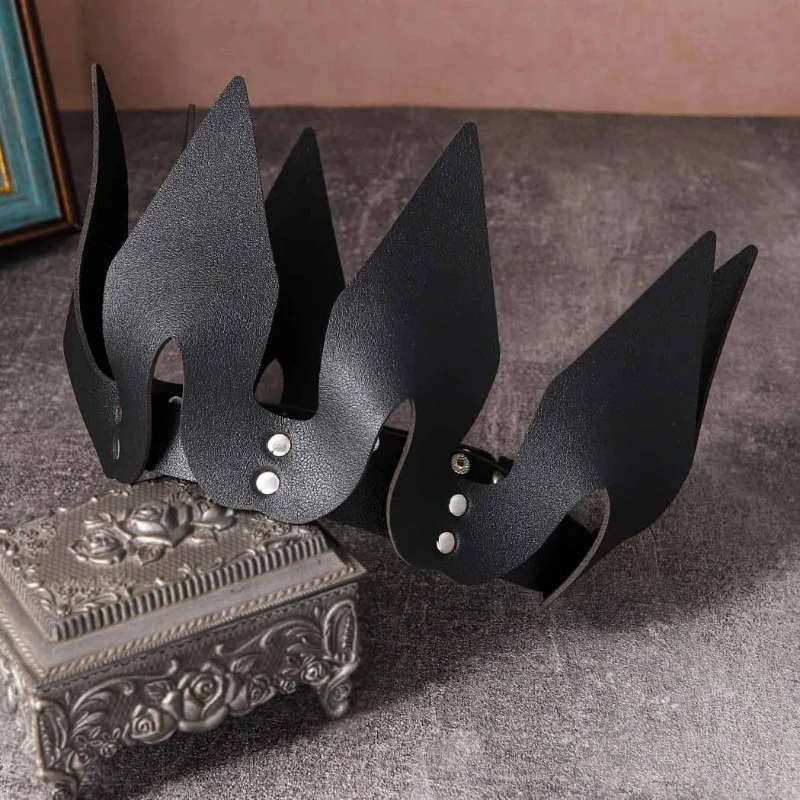 زينة عيد الميلاد والهالوين باللون الأحمر/الأسود، غطاء رأس من البولي يوريثان، مناسبة لإكسسوارات أزياء الحفلات التنكرية للرجال والنساء #4