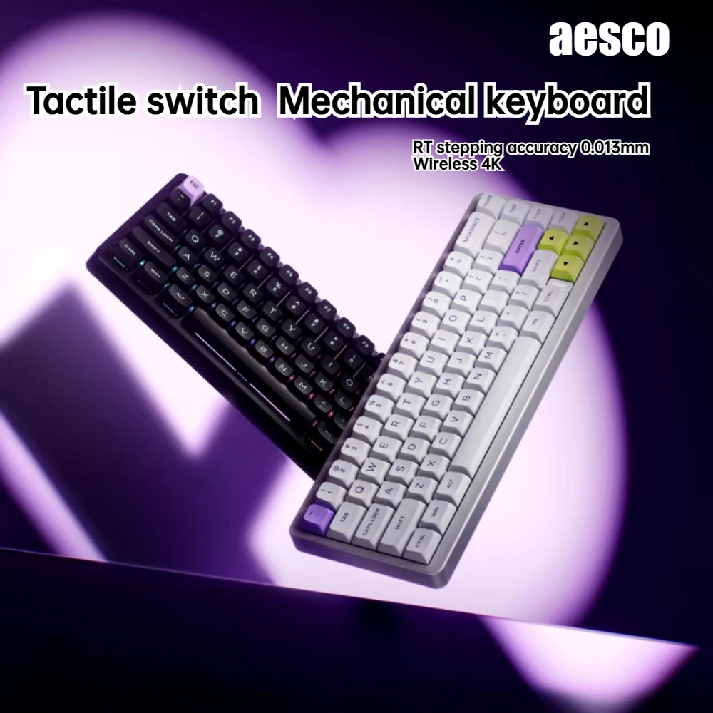 Aesco A67/A83 Mechanical Keyboard Tactile Switch 2.4G Wireless 4K GASKET Hot-Swap RT 0.013mm Custom 60% Gaming Keyboard Valorant