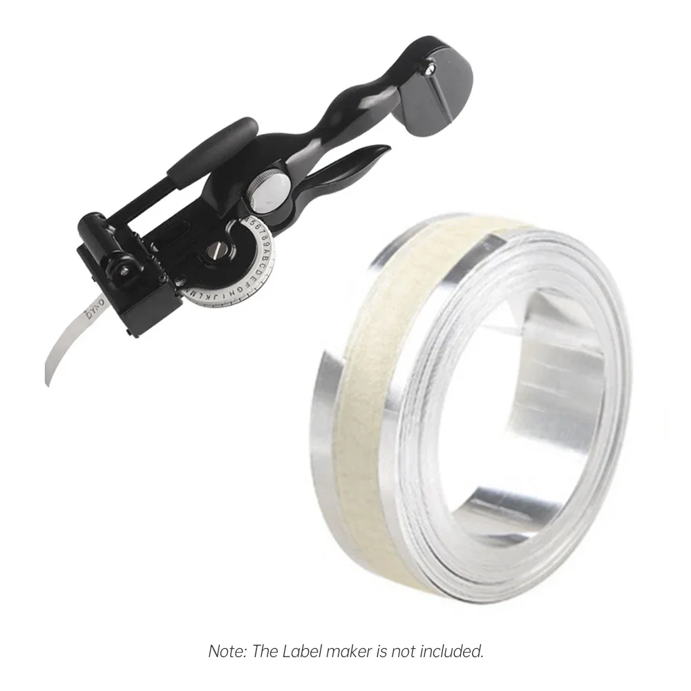 

Aluminum 3D Manual Embossing Tape Self-Adhesive Metal Label Maker Refill Compatible with DYMO Label Makers M1011/M11 - 1 Roll 12