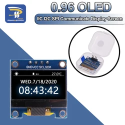 4Pin 7Pin White And Blue Color 0.96 Inch 128X64 Yellow Blue OLED Display Screen Module For Arduino 0.96