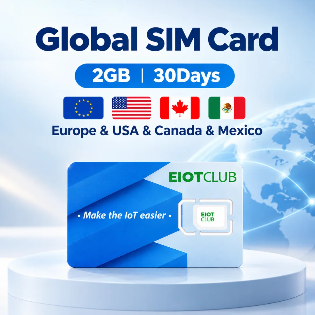 IOTCLUB USA Canada Mexico Europe Global Travel SIM Card 2GB 30 Days Prepaid Data SIM for Mobile Phones WiFi Routers Hotspots