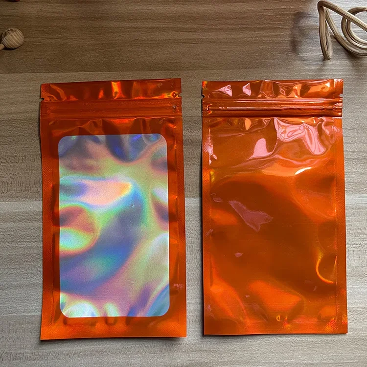 20-50 stücke Verdicken Druckverschlussbeutel Holographische Laser Farbe Kunststoff Beutel Für DIY Schmuck Einzelhandel Lagerung Beutel Zip-Lock Beutel KEIN Loch – Detail 14