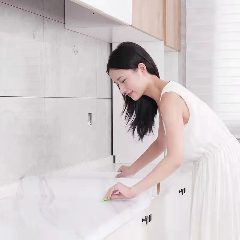 المطبخ الفينيل الرخام ذاتية اللصق خلفية heatبها بنفسك عازل للحرارة مقاوم للماء الاتصال المستمر الجدار تغطي ملصقات الحائط جدار ديكور #3