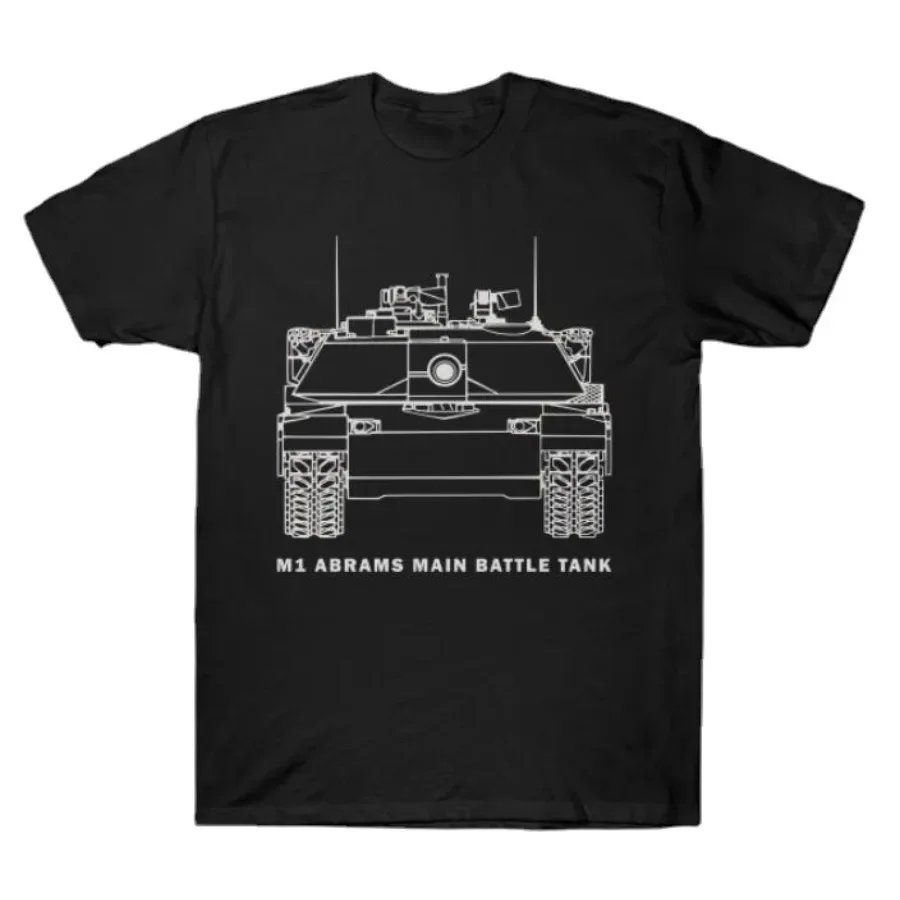 

M1 Abrams Main Battle Tank American Men T-Shirt Short Casual 100% Cotton Men Clothing Size S-3XL