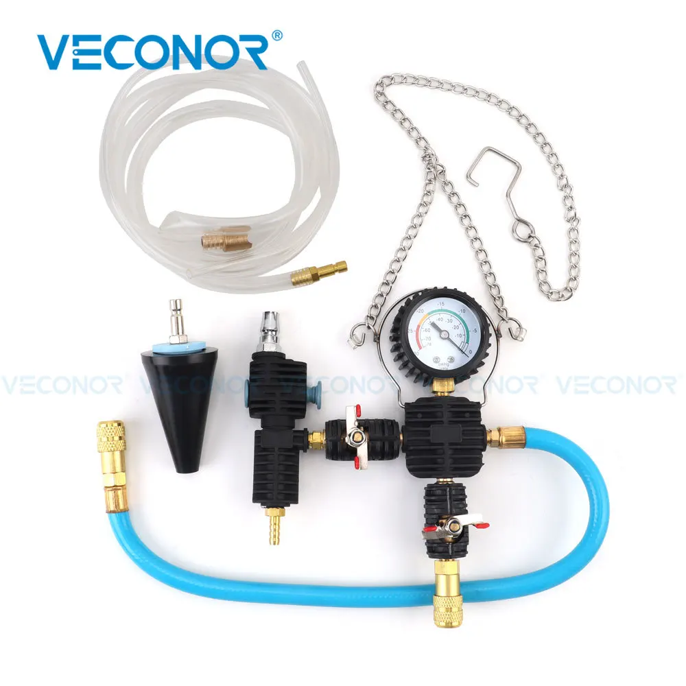 Car Water Tank Pressure Gauge Leak Detector Water Coolant Antifreeze Vacuum Replacement Filler Tool