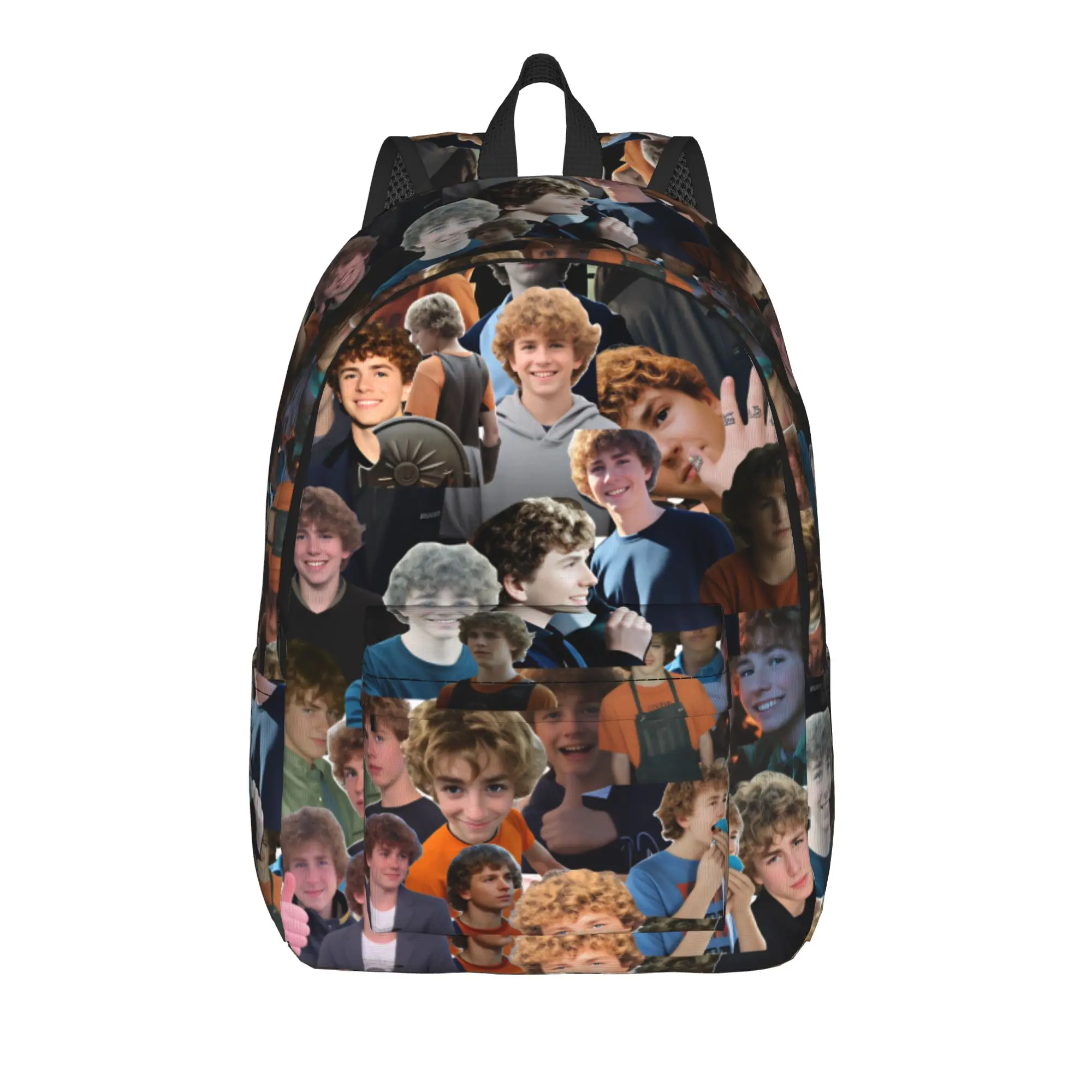 Walker Scobell Cool Retro Rock Poster 70s 80s 90s Backpack Male  Pattern Backpacks Polyester High School Bags Travel Rucksack