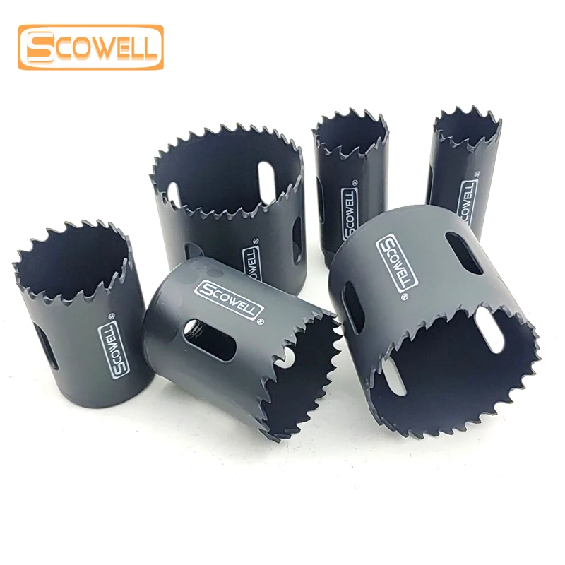 SCOWELL Replaceable HSS Bimetal M42 Cobalt Holesaw Openner Cutter Wood Metal 47mm Max Deep Hole Cutting Crown Saw Drillling Bit