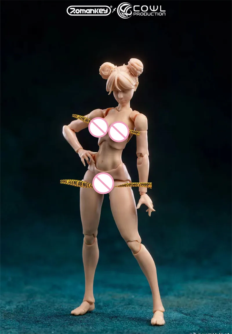 Original Romankey X COWL 1/12 Figure Flexible Girl Joint Body 15.8cm Female Soldier Action Model 6"Doll with Head