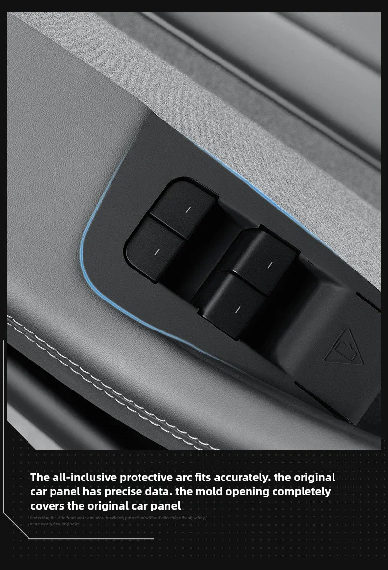 Für Tesla Model Y YL Juniper 2026 2025 Fensterheber-Schalter Schutzabdeckung Heberknopf-Zierleiste Dekorative Abdeckung Auto-Zubehör – Detail 8