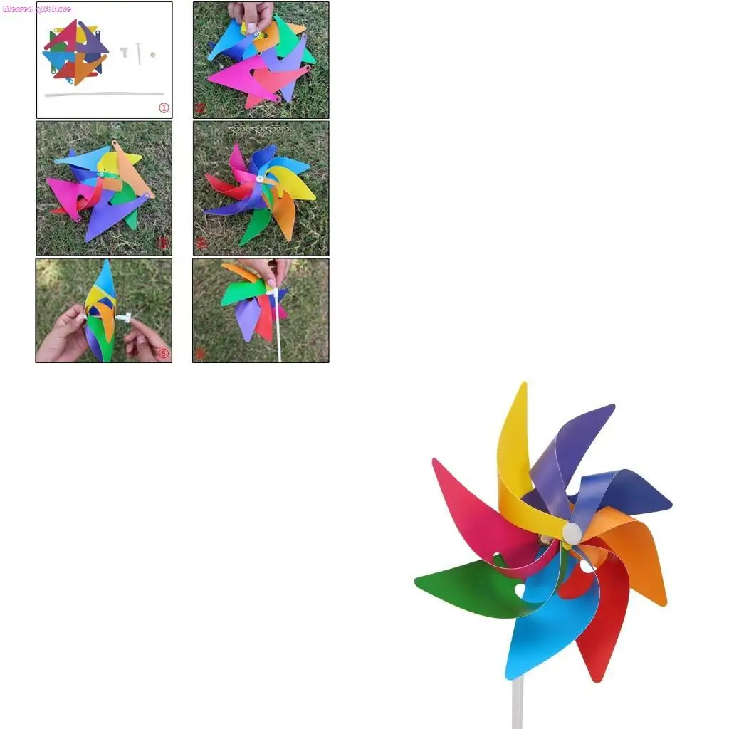 D0JC Garden Yard Party Camping Windmill Wind Spinner Ornament Decoration Kids Toy New