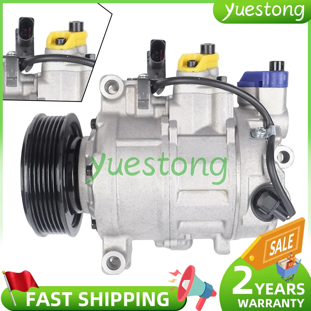AC Compressor W/6-Groove for Audi Allroad A4 A5 A6 Q3 Quattro Q5 Q7 /Porsche Macan 8E0260805BA CO11048JC 97350 98350 830260805BJ