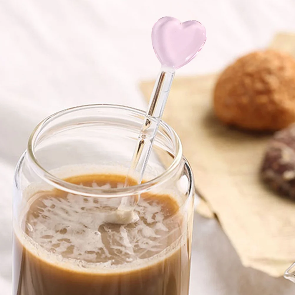 

6Pcs Glass Drinking Stirrers Smooth Finish Mixing Sticks for Cocktails Wine Juice Milk Tea Bar Party Serving Essentials