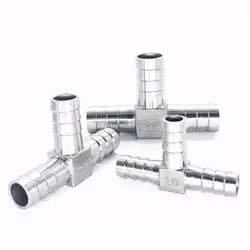 6mm 8mm 10mm 12mm 13mm 14mm 15mm 16mm 19mm 20mm Hose Barb Tee Y T Type 3 Three Way 304 Stainless Steel Pipe Fitting Connector